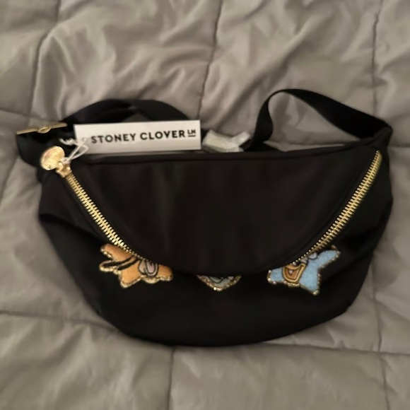 Stoney Clover Lane Black Crossbody Bag with Disney Patches - Picture 2 of 2